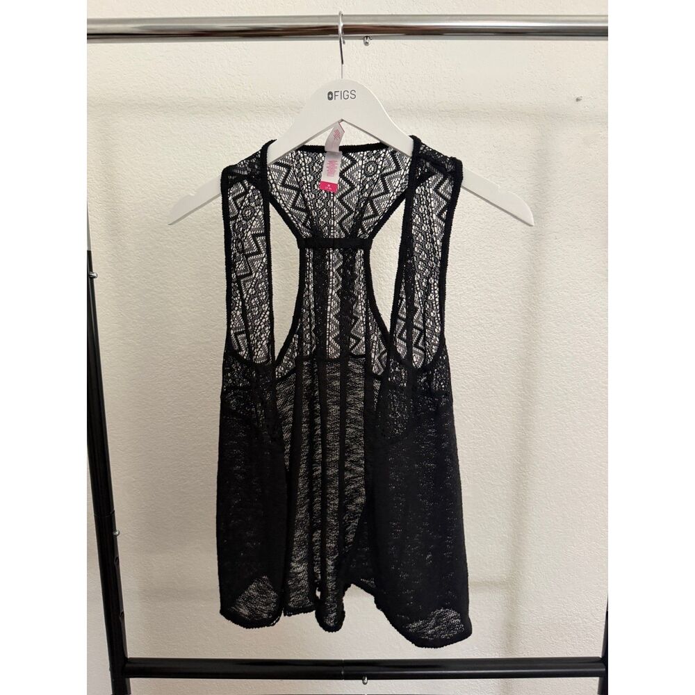 Women's Black Lace Top M